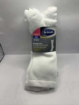 Dr Scholls Women's Diabetes Circulatory Comfort Crew Socks MADE IN USA - Image 1 of 4