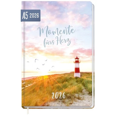 HÄFFT-VERLAG GMBH Großdruck-Kalender 2026 / A5 / Leuchtturm / Häfft-Verlag