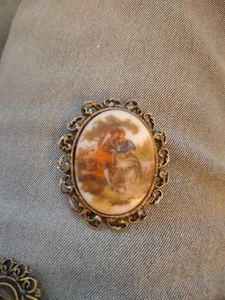 Vintage Porcelain Pin - Picture 1 of 2
