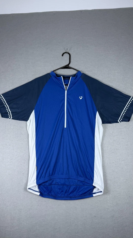 Bontrager Cycling Jersey Shirt Mens Large Blue White Tour de Cure 2014 Beck Bike - Image 1 of 4