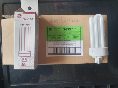 Box of 10x GE Biax T/E F26TBX/830/A/4P 26W 4 Pin 830  Warm White (GX24q-3) 34397 - Image 1 of 3