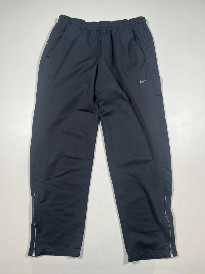 Nike Dri-FIT Track Pants Mens Large Black Ankle Zip Athletic Running Training - Image 1 of 4