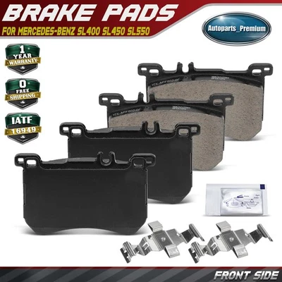 Pastillas de freno delanteras de cerámica con herrajes para Mercedes-Benz SL400 SL450 SL550 4 un. Foto 1 de 4