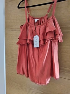 Monsoon Top In Burnt Orange Size Medium New With Tags - Picture 1 of 3