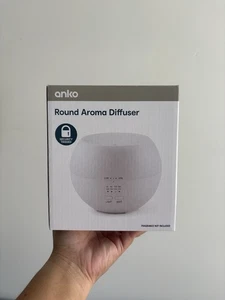Anko Round Aroma Diffuser – White Ultrasonic Cool Mist – Brand New Sealed Box - Picture 1 of 3