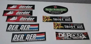 Derder Paintball Sticker Lot Of 9 Brand New B118 - Picture 1 of 3