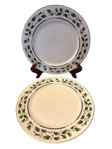 Vintage 2 Royal Limited Holly Holiday Christmas Dinner Plates 10.5' Japan Made - Picture 1 of 9