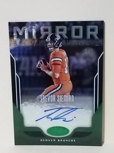 2017 PANINI CERTIFIED SIGNATURES DENVER BRONCOS TREVOR SIEMIAN MIRROR GREEN 3/5  - Picture 1 of 15