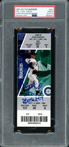 Ichiro Suzuki Auto 2004 October 2nd Ticket PSA 2 Sig 10 10-2-04 260th Ticket DNA - Picture 1 of 2
