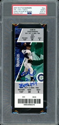 Ichiro Suzuki Auto 2004 October 2nd Ticket PSA 2 Sig 10 10-2-04 260th Ticket DNA - Image 1 of 2