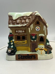 Forever Collectibles Pittsburgh Steelers Casa de Pueblo de Navidad Equipo Tienda Fans - Imagen 1 de 7