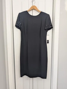 Donna Morgan NWT Women's Size 10 Black Shift Dress Knee Length - Picture 1 of 5