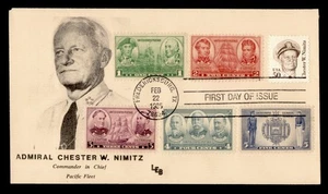 DR WHO 1985 FDC CHESTER NIMITZ LEB CACHET COMBO MILITARY M48757 - Picture 1 of 2