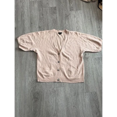 Talbots Petite Short Sleeve Button Front Cardigan Sweater Light Pink Size L - Image 1 of 4