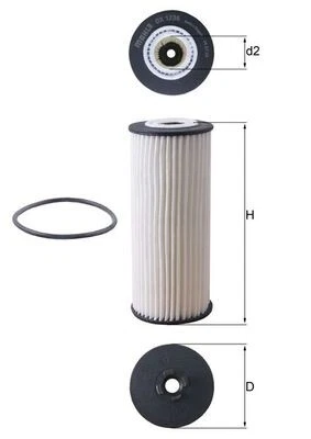 OX 1236D MAHLE Oil Filter for ASTON MARTIN,MERCEDES-BENZ - Image 1 of 2