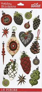 Metallic Ornaments Holiday Themed Scrapbook Stickers - Bild 1 von 1
