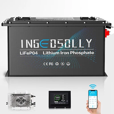 INGEOSOLLY 48V 105Ah LiFePO4 Golf Cart Lithium Battery 200A BMS +Bluetooth /Monitor/Charger