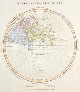 world map Eastern Hemisphere Orbis Veteribus Notus by Arrowsmith 1828 original - Picture 1 of 4