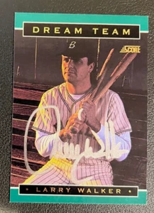 Larry Walker 1994 Score - Dream Team Rockies authentic autographed card - Picture 1 of 2