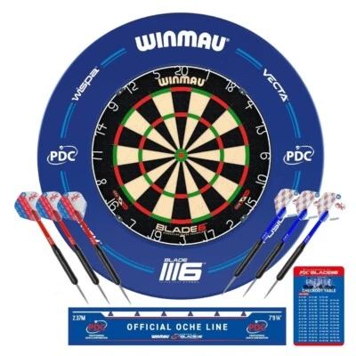 WINMAU BLADE 6 PDC DARTBOARD & SURROUND SET - Image 1 of 2