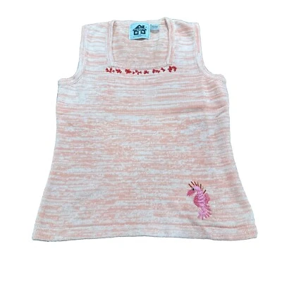 Chaleco suéter sin mangas Storybook Knits • Talla S • Naranja • Arrecife de coral Foto 1 de 4