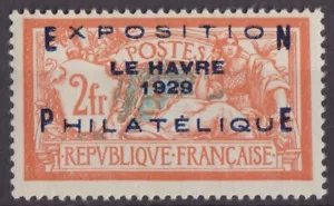 TIMBRE FRANCE NEUF * N 257A EXPOSITION PHILATELIQUE LE HAVRE 1929 REF 1109 - Foto 1 di 2