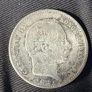 Denmark - 1 krone 1875- (cleaned) silver B09 - Picture 1 of 2