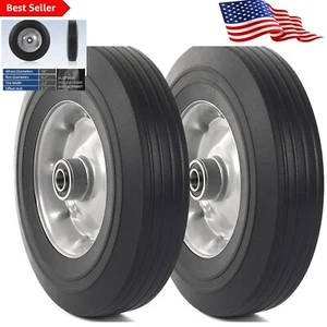 Versatile and Durable 10''x2.5'' Flat-Free Tires - Set of 2 with 30-Day Return - Picture 1 of 8