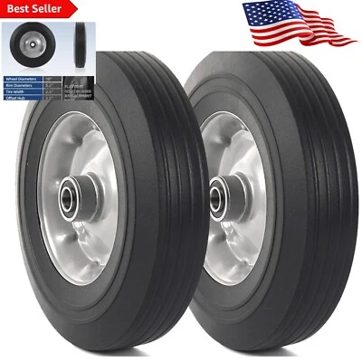 Versatile and Durable 10''x2.5'' Flat-Free Tires - Set of 2 with 30-Day Return - Image 1 of 4