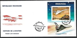 (BL) Rwanda 1978 Concorde 130Fr MS miniature sheet on First Day Cover FDC - Picture 1 of 2