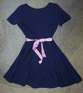 Polo Ralph Lauren Girls Navy Short Sleeve Dress - Size XL (16) - EUC - Picture 1 of 4