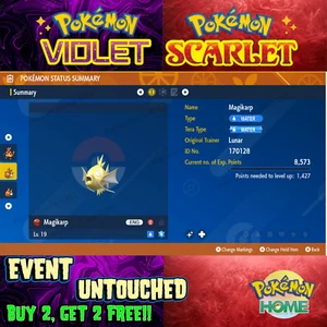 Magikarp Shiny Lunar 2017🌟 Event🔥Pokémon Scarlet & Violet🔥 - Picture 1 of 1