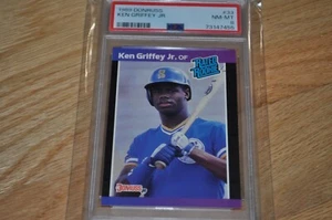 1989 DONRUSS baseball KEN GRIFFEY JR #33 hof RC graded PSA 8 NMMT - Picture 1 of 4