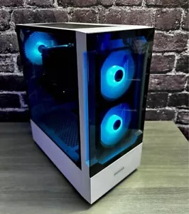 Custom White Gaming Desktop PC Intel i7 Quad 8 GB 500 SSD Nvidia Quadro K620 2GB - Picture 1 of 5