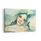 Canvas Print 120x80cm Wall Art Picture Watercolor Woman Emotions Framed Artwork