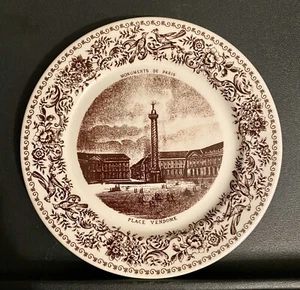 Gien French Plate - Monuments De Paris - Palace Vendome - Picture 1 of 2