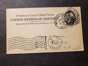 TUCK & MARSHALL, NY 1902 Postal History Cover Postal Card w/ note #UX15 - Picture 1 of 2