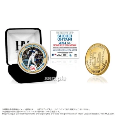 Moneda de oro conmemorativa Dodgers Shohei Ohtani 2024 NL Home Run King de Japón Foto 1 de 2