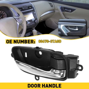 Inside Interior Door Handle & Black Chrome Passenger Side for Altima Pathfinder - Picture 1 of 8
