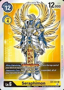 Seraphimon - Rare - EX1-031 R Digimon TCG Card - Yellow - Picture 1 of 1