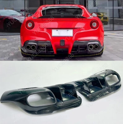 For 13-17 Ferrari F12 Berlinetta Carbon Fiber Rear Bumper Splitter Lip DMC Style - Imagem 1 de 4