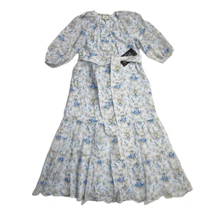 NWT Tuckernuck Lyles in Florentine Arabesque Floral Belted Cotton Maxi Dress M - Picture 1 of 5