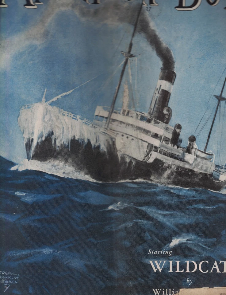 American Boy Magazine February 1937 Edgar Franklin Wittmack Ship Cover Foto 1 de 1