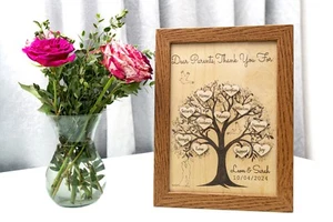 Personalised Parents of the Bride & Groom Gift - Wedding Thank You Keepsake - Picture 1 of 4