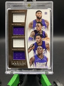 2014-15 DeMarcus Cousins Rudy Gay McLemore Panini Immaculate GU Patch /35 Kings - Picture 1 of 7