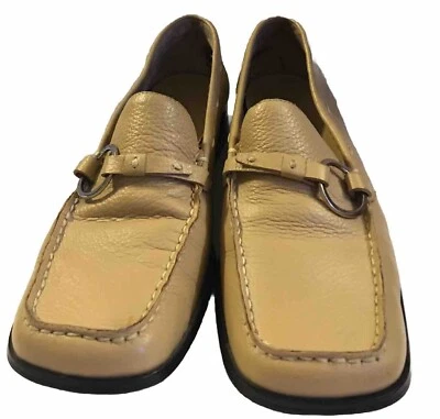 Mocasines Bass Ellen de cuero beige para mujer talla 7 M vintage Foto 1 de 4