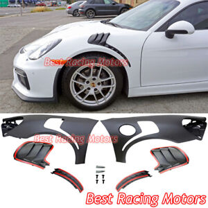 For 2013-2016 Porsche 981 Boxster Cayman GT2 RS Style Front Fenders + Vents