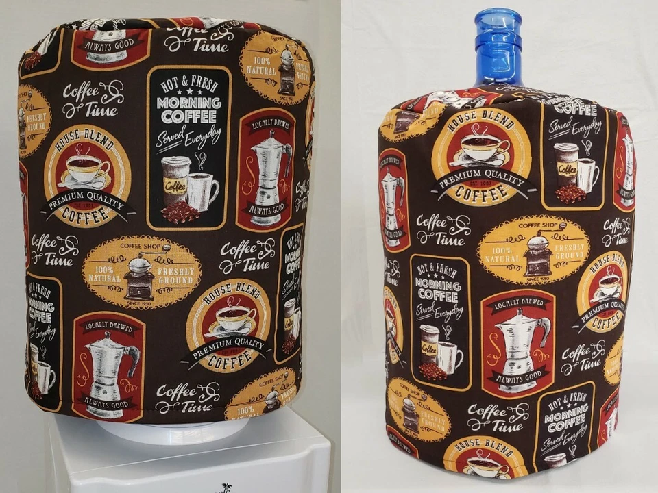 PENNY'S NEEDFUL THINGS Morning Coffee Water Bottle Cover for 3 or 5 Gallon Bottles