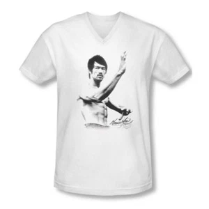 Bruce Lee Serenity Adult V Neck T-Shirt Sizes- S-2X New - Picture 1 of 1