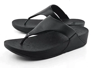 FitFlop Damen-Pantoletten Sandalen Lulu Kristallverzierung schwarz EK1-090 US Frauen 8 - Bild 1 von 9
